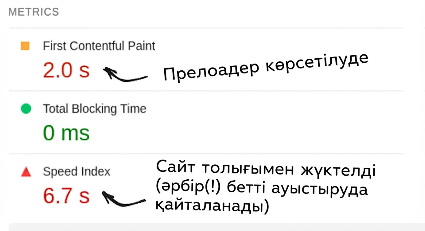 Ескі сайттағы PageSpeed рейтингі